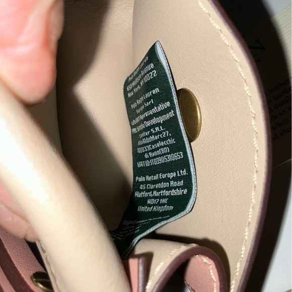 LAUREN By Ralph Lauren Pink Leather Card / Coin Purse - Picture 7 of 13